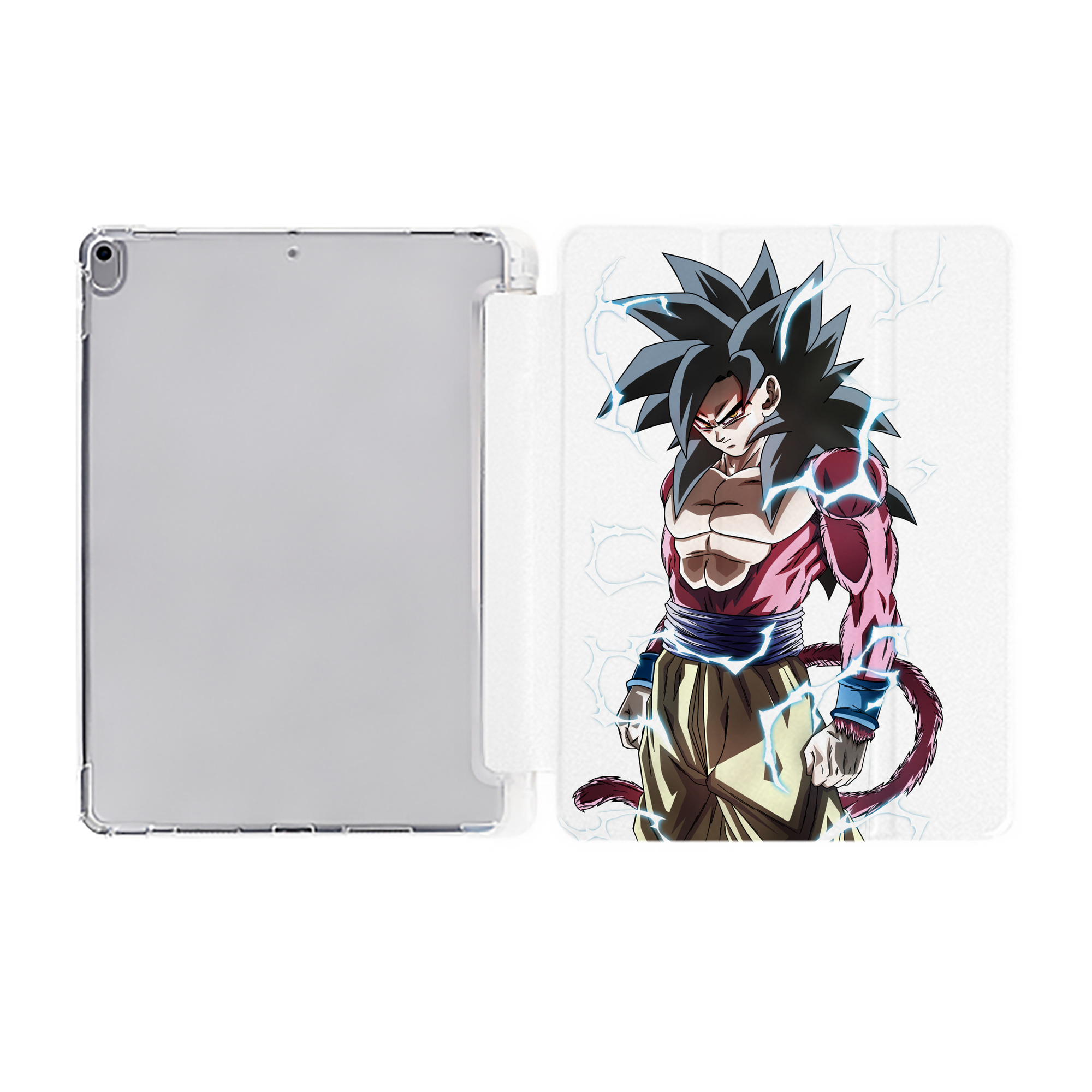 （画像用） ドラゴンボール 孫悟空（そん ごくう）Son Goku カカロット DRAGON BALL Kakarotto IPad ケース ペン収納付き 三つ折りスタンド PUレザー×シリコン 対応機種9.5/10.5/10.9インチ